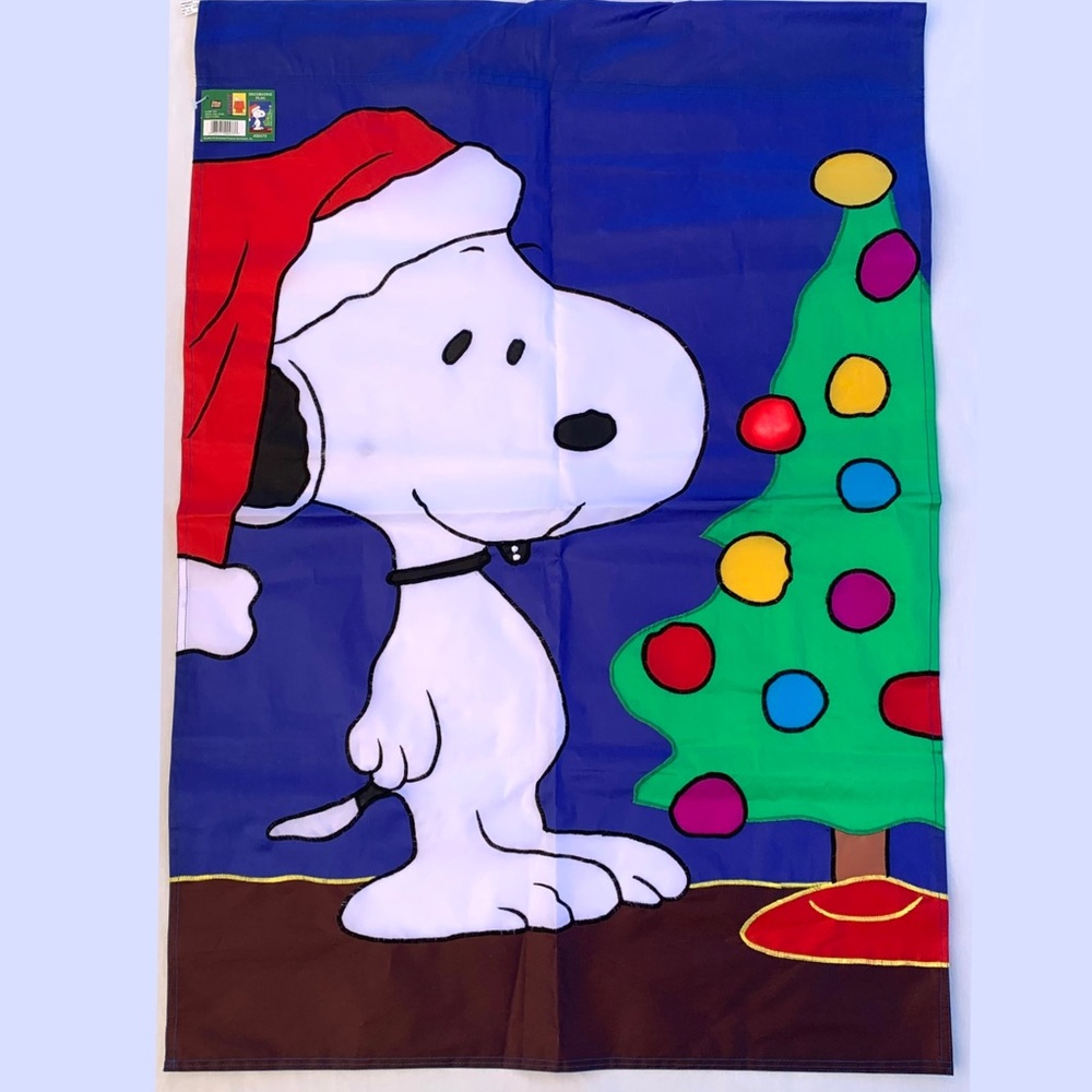 Peanuts Santa Snoopy Christmas Decorative Flag